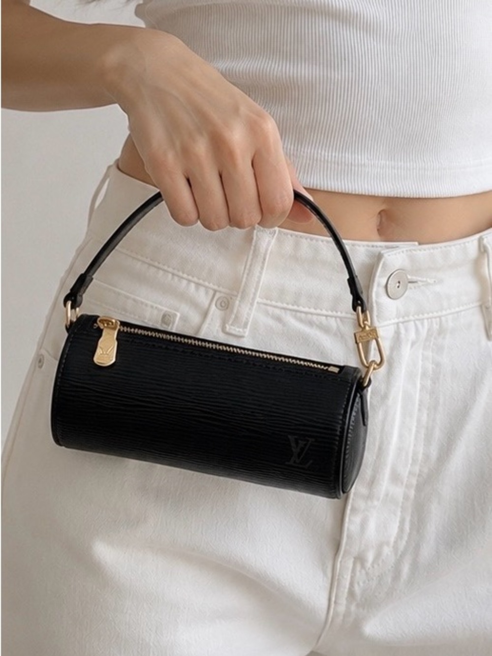 Louis Vuitton Epi Leather Papillon Pouch | Black | MINI Barrel Bag ✨